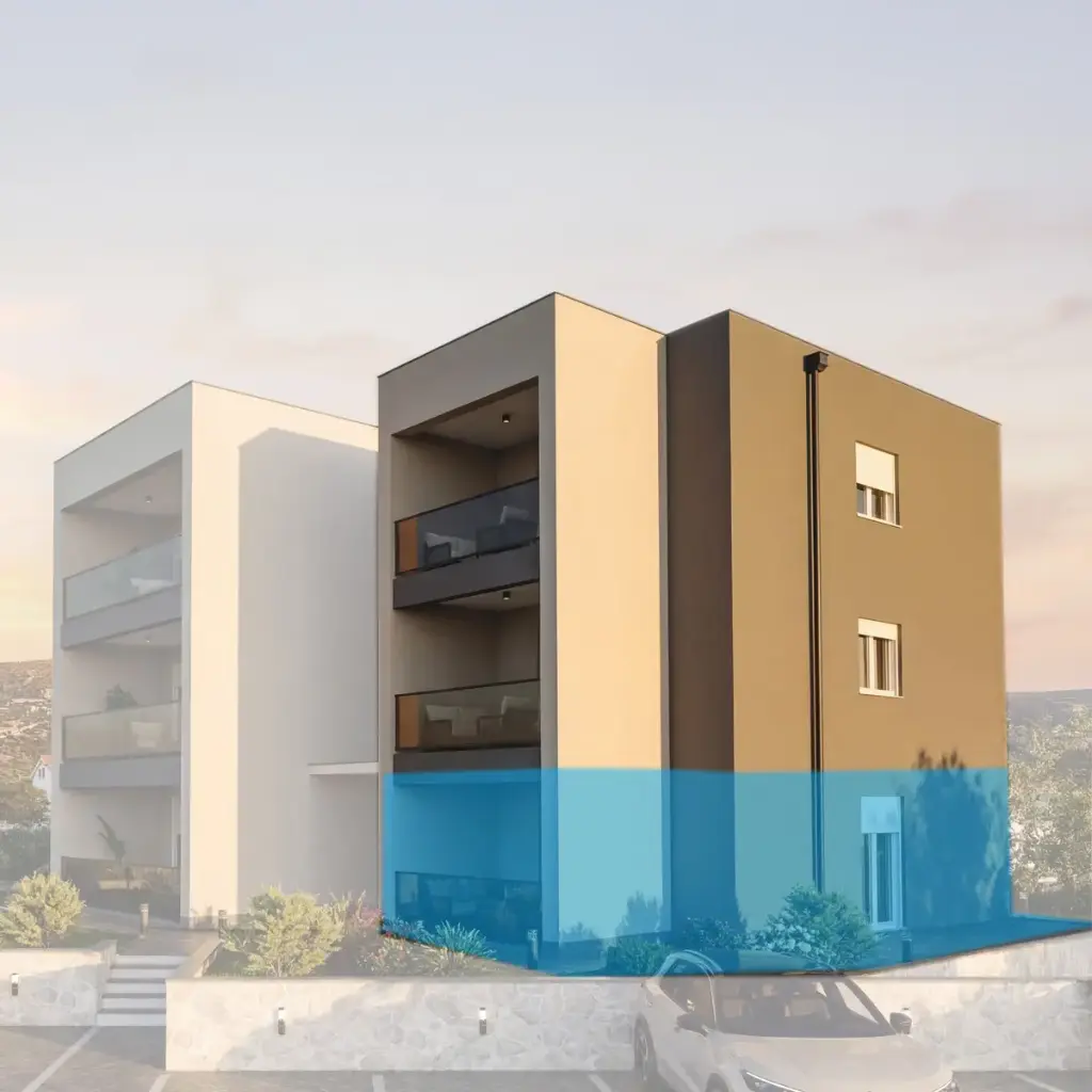 One Bedroom apartment with a garden and a sea view – Rogoznica S2