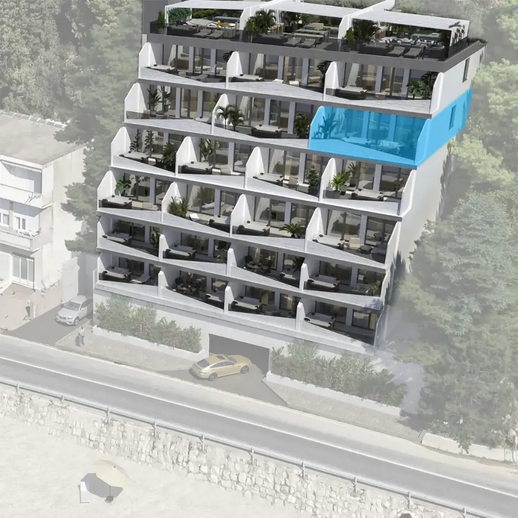 Luxuriöses Vier-Zimmer-Apartment in erster Reihe zum Meer – Krilo Jesenice S303