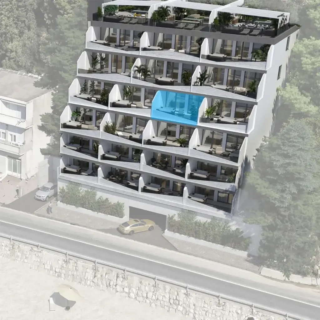 Роскошные двухкомнатные апартаменты в первом ряду от моря – Krilo Jesenice S203