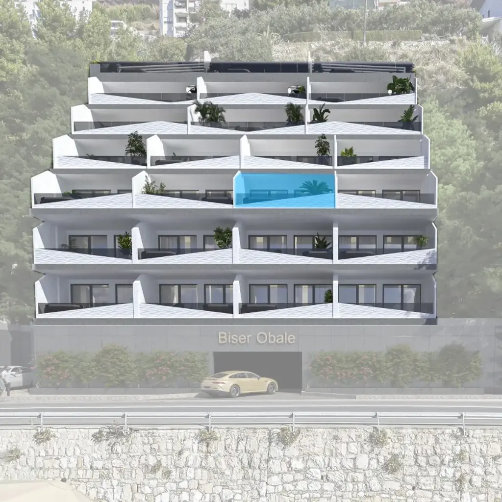 Luxuriöses Zwei-Zimmer-Apartment in erster Reihe zum Meer – Krilo Jesenice S103