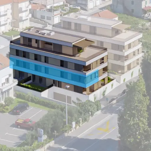 Vierzimmerwohnung direkt am Meer mit Loggia – Kaštel Sućurac – WS4