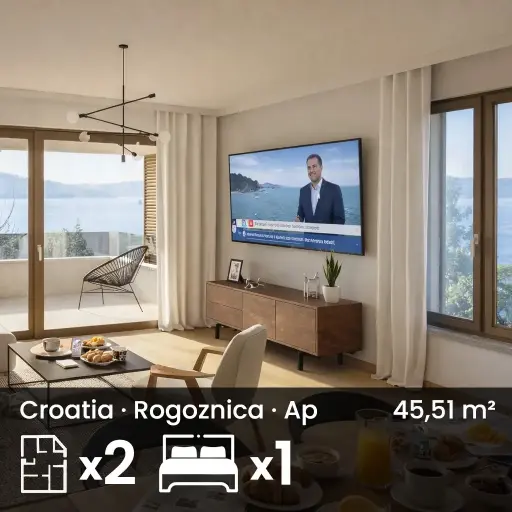 Ferienwohnung · Zwei-Zimmer-Apartment direkt am Meer als Ferienwohnung oder Kapitalanlage – Rogoznica Ap