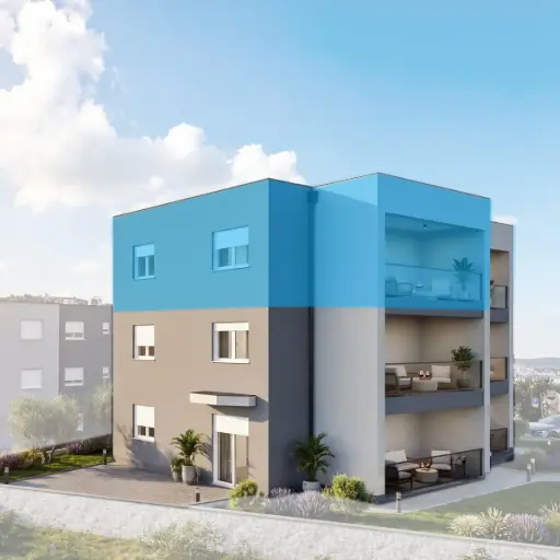 Drei-Zimmer-Apartment mit Meerblick – Rogoznica S5