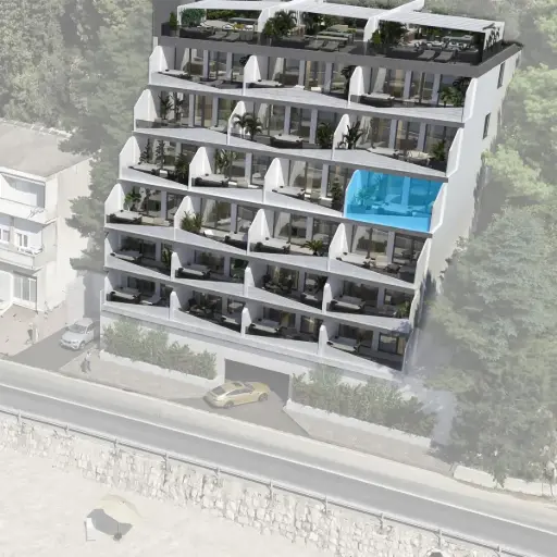 Luksuzni jednosoban stan prvi red do mora – Krilo Jesenice S204