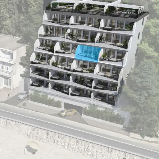 Роскошные двухкомнатные апартаменты в первом ряду от моря – Krilo Jesenice S203