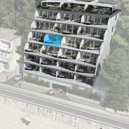 Luxuriöses Zweizimmer-Apartment in erster Reihe zum Meer – Krilo Jesenice S202