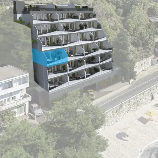 Luksuzni apartman s jednom spavaćom sobom prvi red do mora – Krilo Jesenice S101