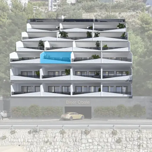 Luxury One-Bedroom apartment first row to the sea – Krilo Jesenice S102